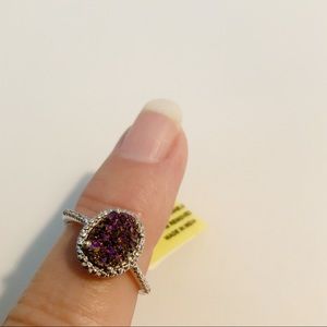 Platinum Over Sterling Silver Ring